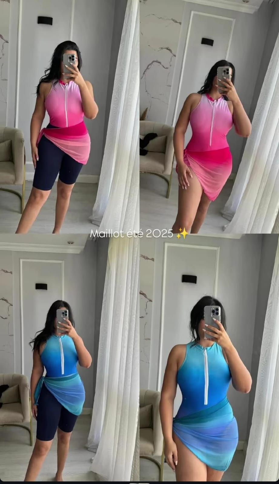 Elegant Mini Burkini 3 Psc Haut Qualite